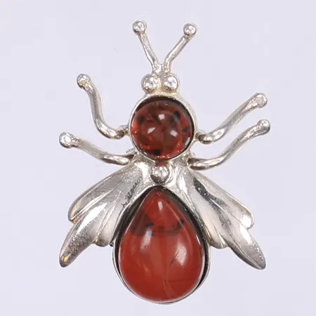 Hänge insekt med orange stenar 28x21mm silver 925/1000 Vikt: 2,6 g