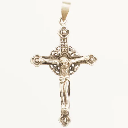 Hänge krucifix längd 49mm inklusive öglan bredd 26mm silver 925/1000 Vikt: 4,9 g