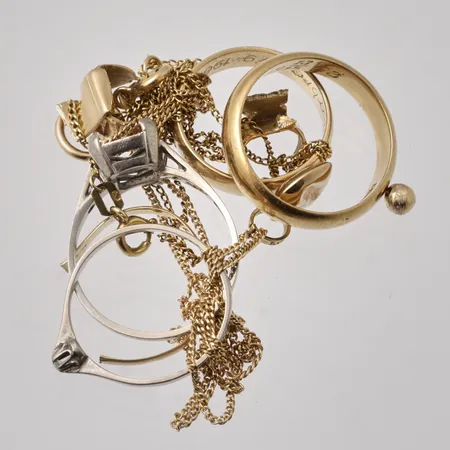 Diverse defekt guld, 18K, 19,52g.