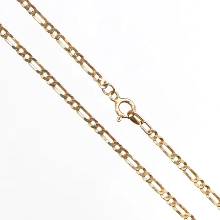 Kedja Figaro47,5cm, bredd: 2,3mm, saknar låsfäste, 14K Vikt: 4 g