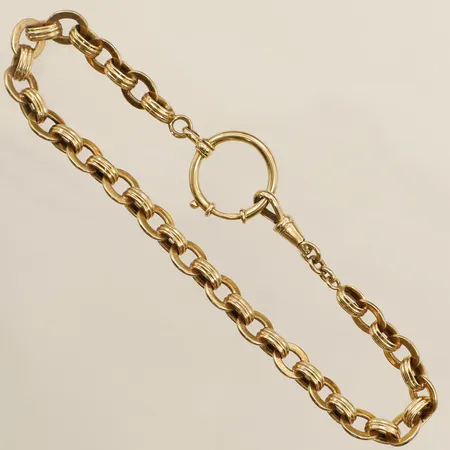 Fickurskedja längd 26cm bredd 7,7mm 18K Vikt: 10,7 g