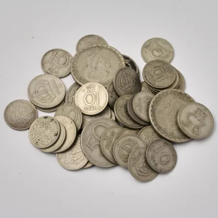  Mynt i silver, 400/1000, 100g.