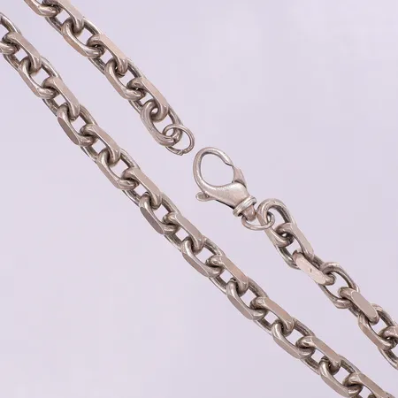 Kedja Ankarlänk längd 52cm bredd 8,5mm, trasigt lås, silver 925/1000 Vikt: 106,9 g