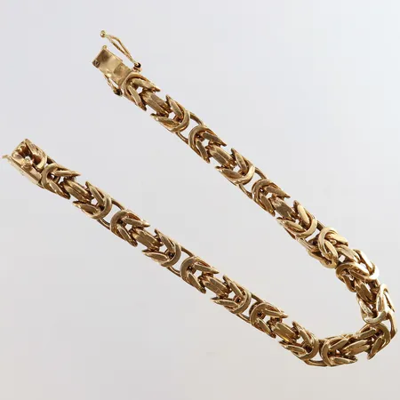 Armband Kejsar längd 20,5cm bredd 7mm defekt lås 18K.  Vikt: 63,4 g