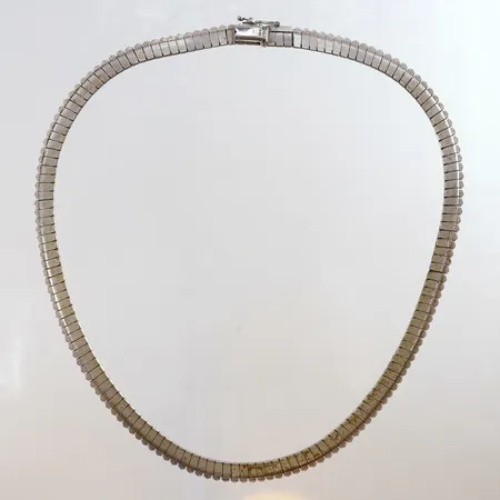 Collier stelt längd 42,5cm bredd 6,5mm Silver 830/1000. Vikt: 28,8 g