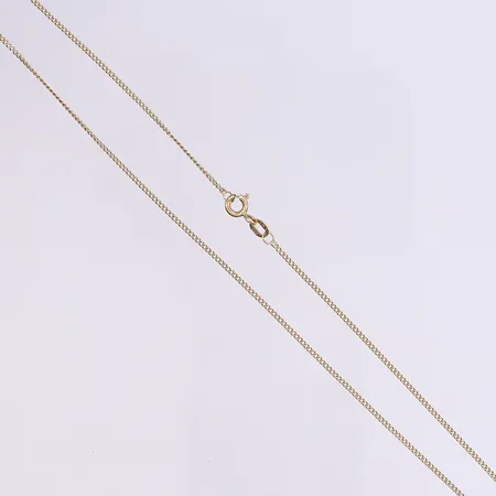 Halskedja pansarlänk 53,5cm bredd 1mm tillv. Guldfynd 18K Vikt: 2,9 g