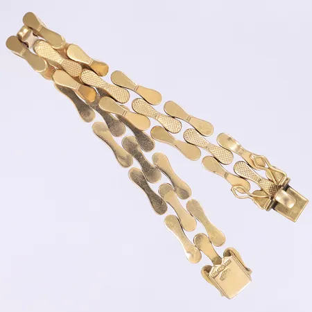 Armband 16,5cm bredd 10mm, bruksslitage, 18K  Vikt: 14 g