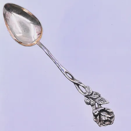 6 skedar modell Rosen längd 11 cm silver 830/1000. Vikt: 74,4 g