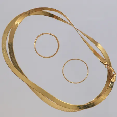 Diverse guld, gravyr, skadat, 18K Vikt: 12,5 g