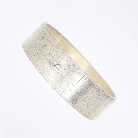 Ring silver stl 21, bredd 7mm, gravyr utvändigt, Silver, Vikt: 3,1 g