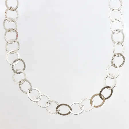 Collier, 41cm, bredd: 10mm, Guldfynd, 925/1000 silver Vikt: 10,1 g