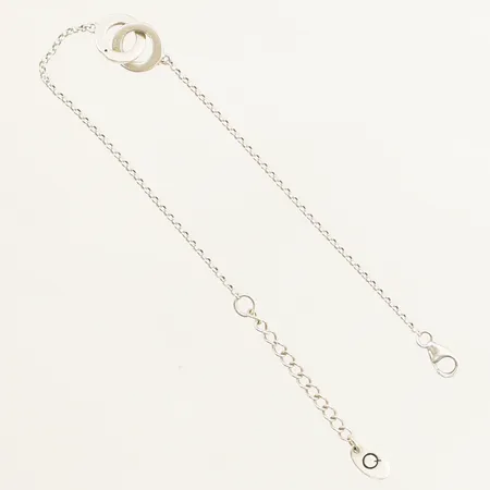 Armband med integrerade hängen med diamant 1x0,01ct, längd 17-20cm bredd 1,1-9,5mm GHA silver 925/1000 Vikt: 3 g