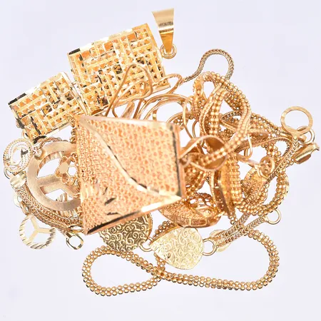 Diverse guld 21K. Vikt: 32,7 g
