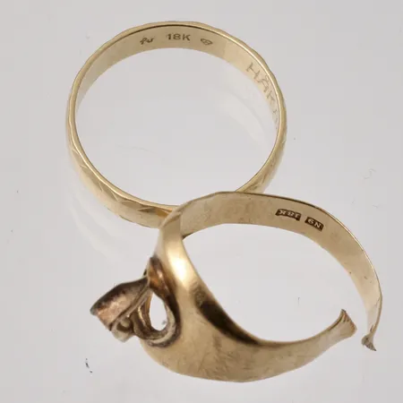 Diverse defekt guld, 18K, 4,72g.