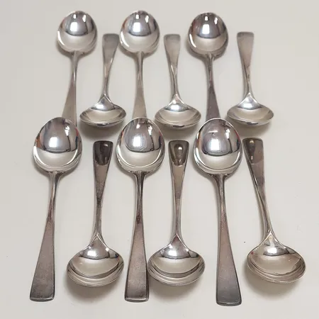 Tolv mockaskedar längd: 11,4cm, silver 830/1000 Vikt: 163,9 g