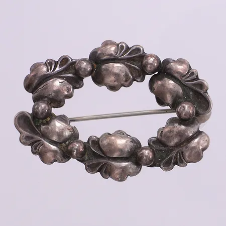 Brosch ca 42,8x30,7mm, silver 830/1000 Vikt: 6,4 g