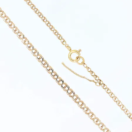 Collier Bismarck längd: 47,5cm, bredd: 2-4mm, defekt säkerhetskedja 18K, Vikt: 6,8 g