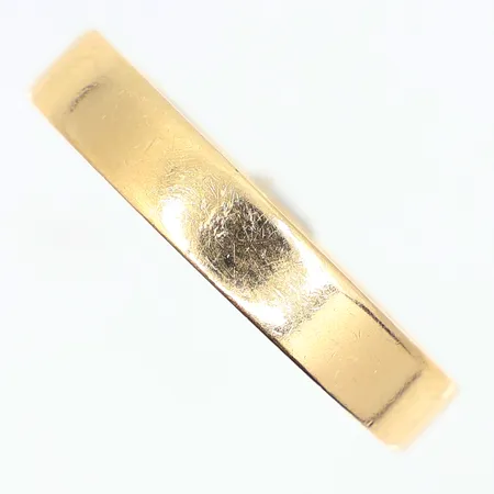 Ring slät stl:19½, bredd 4,2mm, gravyr, 18K, Vikt: 7,9 g
