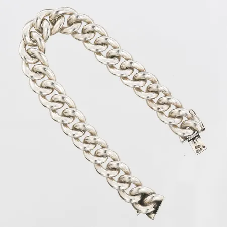 Armband Pansar längd 19cm, bredd 12mm, massivt, silver 830/1000 Vikt: 55 g
