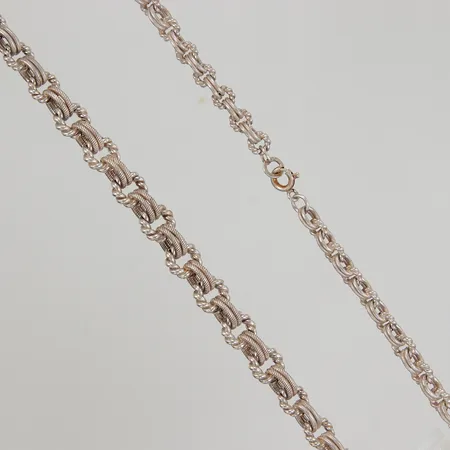 Collier doserad, 39cm, bredd 5-8,3mm, 835/1000 silver Vikt: 30,1 g