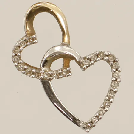 Hänge hjärta med diamanter ca 21x 0,005ct längd18,9mm bredd 10,5mm GHA 18K Vikt: 1,4 g