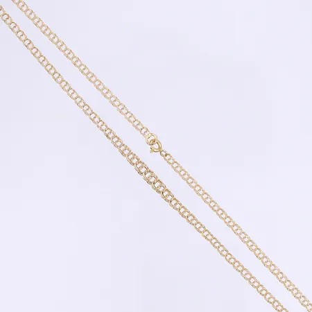 Halskedja doserad Bismarck 42,5cm bredd 3-4mm, bruksslitage, 18K  Vikt: 5,2 g