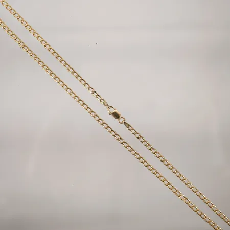 Kedja pansar längd 46,5cm bredd 2,8mm 18k  Vikt: 5,2 g