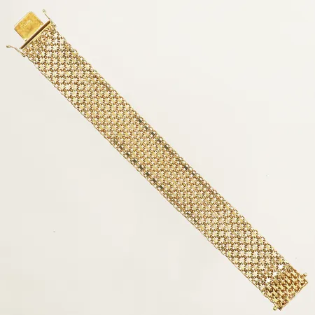 Armband X-länk längd 18,5cm bredd 21mm 18K Vikt: 38,5 g