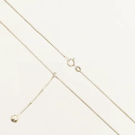 Kedja Ormlänk med integrerat hänge, längd 41cm bredd 1,2mm, hänge längd 45mm silver 925/1000 Vikt: 5,6 g