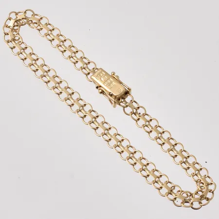 Armband 18,7cm Xlänk bredd 5,5mm, Stockholms Stads Arbetsvårdsbyrå, 18K, 6,66g.