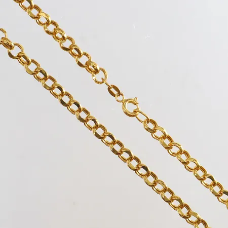 Kedja Ärtlänk längd 55,5cm bredd 5,5mm 21K. Vikt: 17,5 g
