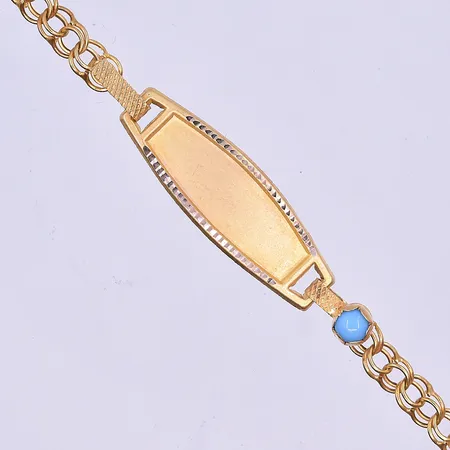 Armband längd 15 cm bredd 4-9 mm 14K. Vikt: 1,8 g