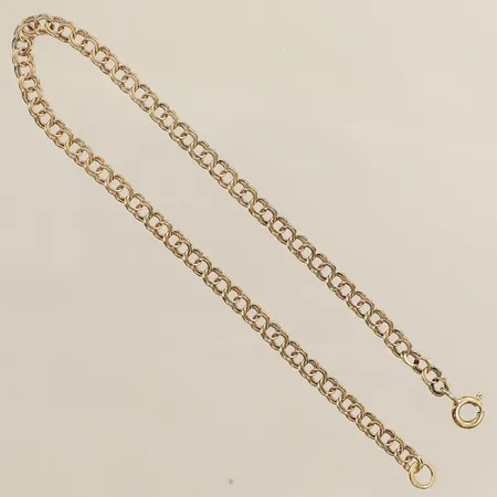 Armband Bismarck 18,5cm bredd 3mm något böjd länkdel vid låset 18K Vikt: 2,9 g