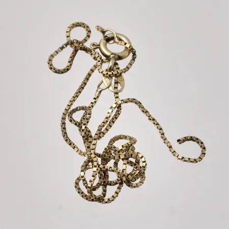 Kedja 37cm, Venezia, defekt, förgyllt silver 830/1000, 1,4g.