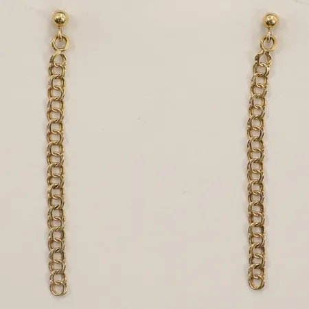 Ett par örhängen Bismarck längd 50mm bredd 3,1mm  18K Vikt: 1,7 g