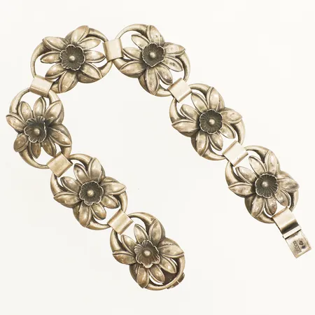Armband 20cm bredd 18,6mm tillverkad av Ge-Kå-Smyckek G Kaplan år 1955 silver  Vikt: 36 g