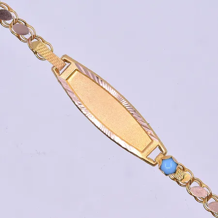 Armband längd 13,5 cm bredd 4-9 mm 14K. Vikt: 1,8 g