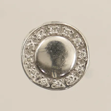 Hänge med diamanter 12xca0,005ct, Ø9,8mm vitguld 14K Vikt: 0,9 g