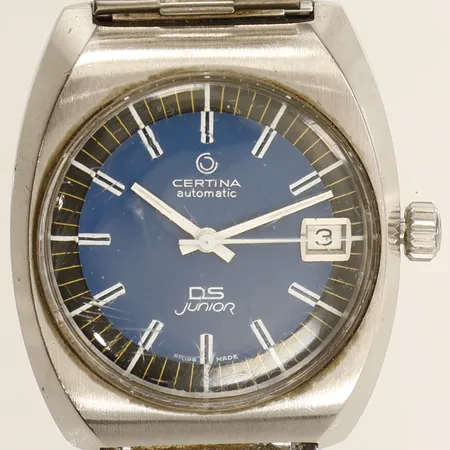 Herrur Certina DS Junior stål automatisk Ø35mm med flexilänk repor.
