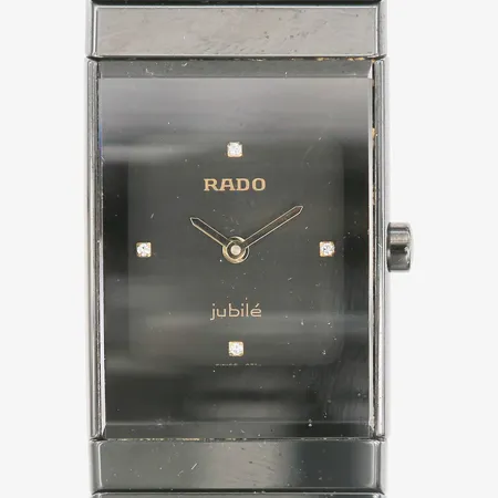 Armbandsur Rado Diastar Ceramica, keramik, quartz, 21x27mm, ref-nr: 204.0320.3, fjärilslås, extra länkbitar, putsduk, bruksskick, garanti, kvitto 2012, box, putssduk, etui.