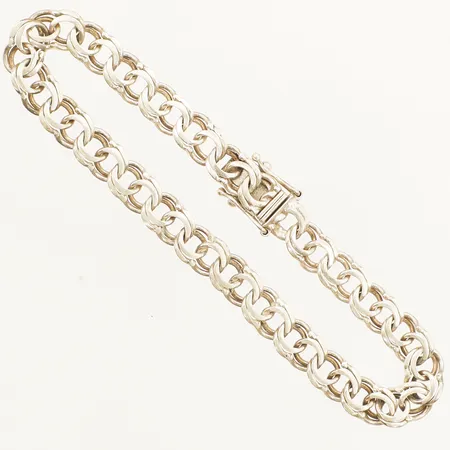 Armband Bismarck längd 18,5cm bredd 6,5mm GHA silver 925/1000 Vikt: 9,5 g