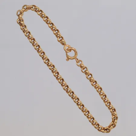 Armband Ärtlänk längd 19cm, bredd 4mm, 18K  Vikt: 4,5 g