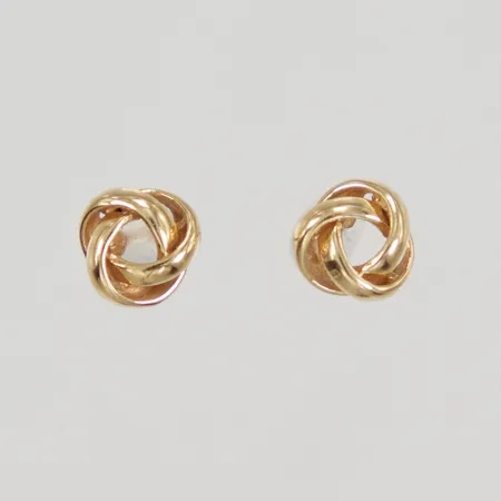 Ett par örhängen, Ø 5,4mm, stoppar saknas, 18K Vikt: 0,7 g