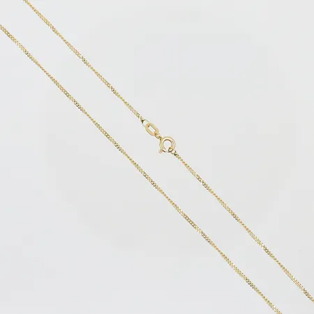 Halskedja pansarlänk 42cm bredd 1mm 18K Vikt: 2,6 g