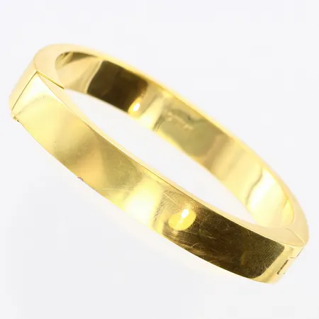 Stelt armband Toteme Ø54mm, bredd 9mm, Made in Italy, mässing med 18K förgyllning, öppningsbar, mindre repor, inga tillbehör  Vikt: 0 g