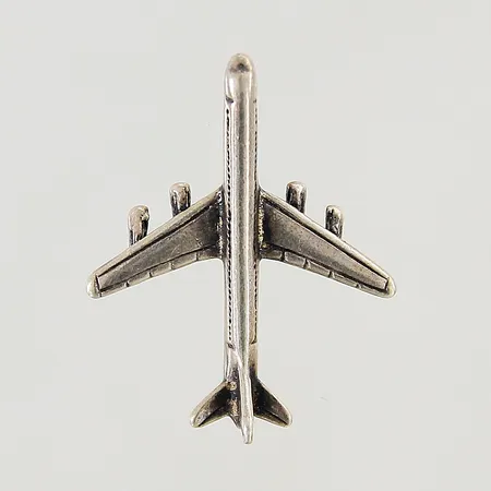 Hänge flygplan 26x21mm förgylld silver 830/1000 Vikt: 1,8 g