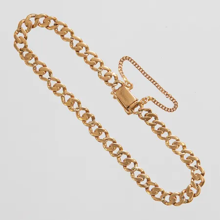 Armband Pansar längd: ca.17cm, bredd: 4,5mm, slitna länkar, ostämplat, 18K Vikt: 7,9 g