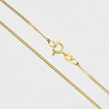 Kedja Pansar längd 40½cm bredd 1mm, 18K. Vikt: 3,3 g
