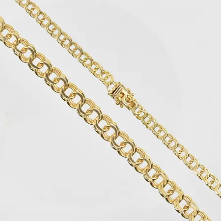 Collier Bismarck doserad längd 48cm, bredd 5-8mm, 18K. Vikt: 34,3 g