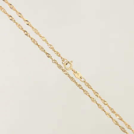 Kedja Singapore längd 46cm bredd 2,1mm 18K Vikt: 3,9 g
